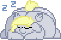 Size: 408x264 | Tagged: dead source, safe, artist:nom-sympony, derpy hooves, pegasus, pony, g4, aderpose, adorafatty, animated, cute, derpabetes, eyes closed, fat, female, mare, obese, pixel art, simple background, sleeping, smiling, solo, transparent background, zzz