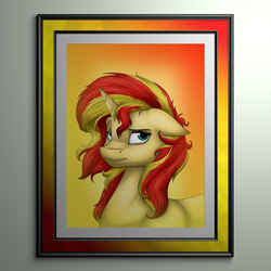 Size: 4500x4500 | Tagged: safe, artist:lupiarts, sunset shimmer, pony, unicorn, g4, absurd resolution, female, portrait, solo