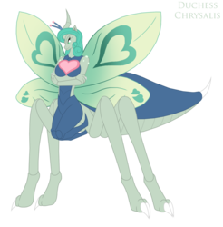 Size: 1965x2000 | Tagged: safe, artist:pyrus-leonidas, queen chrysalis, kaiju, g4, duchess chrysalis, female, insectified, kaijufied, mirror universe, reversalis, simple background, solo, species swap, transparent background