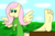 Size: 1500x1000 | Tagged: safe, artist:b-cacto, fluttershy, anthro, plantigrade anthro, g4, barefoot, blurry, clothes, cloud, feet, female, foot fetish, foot focus, hedge, shy, soles, solo, sweater, sweatershy, wings