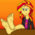 Size: 650x650 | Tagged: safe, artist:b-cacto, sunset shimmer, equestria girls, g4, barefoot, feet, foot fetish, foot focus, soles, solo, table