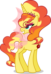 Size: 2063x3000 | Tagged: safe, artist:xebck, adagio dazzle, sunset shimmer, pony, g4, female, fusion, high res, solo