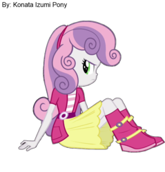 Size: 684x714 | Tagged: safe, artist:brunoprower500, sweetie belle, equestria girls, g4, female, simple background, solo, sweetie belle is not amused, transparent background, unamused, vector