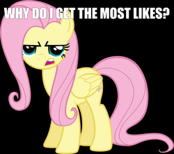 Size: 2600x2313 | Tagged: safe, artist:cute_pinkie7, fluttershy, g4, confused, downvote bait, female, frown, glare, high res, like, looking at you, meme, op is a duck, op is trying to start shit, open mouth, question, reverse psychology, solo