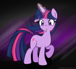 Size: 3500x3200 | Tagged: safe, artist:martybpix, twilight sparkle, pony, unicorn, g4, female, magic, mare, solo, tongue out, unicorn twilight