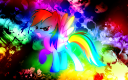 Size: 2560x1600 | Tagged: safe, artist:enemyd, artist:sunran80, edit, rainbow dash, g4, female, solo, wallpaper, wallpaper edit