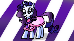 Size: 1920x1080 | Tagged: safe, artist:pastelhorses, rarity, g4, suited for success, clothes, female, frown, purple, rarara, robe, solo