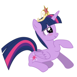 Size: 8000x8000 | Tagged: safe, artist:saphyl, twilight sparkle, alicorn, pony, g4, my little pony equestria girls, absurd resolution, big crown thingy, blushing, cute, daaaaaaaaaaaw, element of magic, female, mare, simple background, solo, transparent background, twilight sparkle (alicorn), vector
