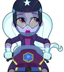 Size: 639x720 | Tagged: safe, artist:brunoprower500, sugarcoat, equestria girls, g4, my little pony equestria girls: friendship games, female, helmet, motocross outfit, motorcross, motorcycle, simple background, solo, transparent background, vector
