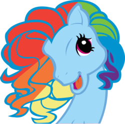 Size: 898x890 | Tagged: safe, rainbow dash, rainbow dash (g3), g3, g4, too many pinkie pies, female, g4 to g3, generation leap, simple background, solo, transparent background, vector