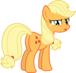 Size: 3574x3433 | Tagged: safe, artist:porygon2z, applejack, g4, butt, female, high res, plot, simple background, solo, transparent background, vector