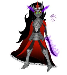Size: 3000x3327 | Tagged: safe, artist:e-e-r, king sombra, equestria girls, g4, equestria girls-ified, equestria guys, female, high res, queen umbra, rule 63, simple background, solo, sword, transparent background, vector, weapon