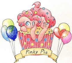 Size: 1024x894 | Tagged: safe, artist:yukimaki, pinkie pie, g4, female, misspelling, solo