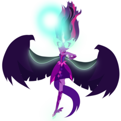 Size: 2000x2000 | Tagged: safe, artist:twimix, sci-twi, twilight sparkle, equestria girls, g4, my little pony equestria girls: friendship games, female, high res, magic, midnight sparkle, simple background, solo, transparent background, vector