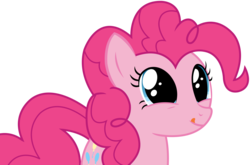 Size: 5213x3450 | Tagged: safe, artist:sketchmcreations, pinkie pie, g4, what about discord?, cute, diapinkes, dilated pupils, female, happy, licking, licking lips, simple background, solo, tongue out, transparent background, vector