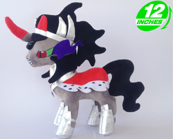 Size: 516x416 | Tagged: safe, artist:onlyfactory, king sombra, g4, bootleg, irl, photo, plushie, solo