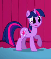 Size: 314x360 | Tagged: safe, screencap, twilight sparkle, g4, green isn't your color, animated, blinking, female