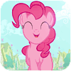 Size: 100x100 | Tagged: safe, artist:kero444, pinkie pie, g4, animated, avatar, female, happy, picture for breezies, solo, walking