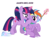 Size: 8000x6000 | Tagged: safe, artist:nightmaremoons, rainbow dash, twilight sparkle, pegasus, pony, unicorn, g4, absurd resolution, alternate hairstyle, bedroom eyes, bodypaint, duo, female, lesbian, looking at each other, mare, narcissism, open mouth, open smile, paint on feathers, paint on fur, paintbrush, painting, painting characters, recolor, scrunchy face, ship:twidash, shipping, show accurate, simple background, smiling, transparent background, unicorn twilight