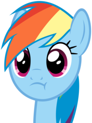 Size: 4380x5840 | Tagged: safe, artist:animatorphoenix, artist:slb94, rainbow dash, g4, :t, absurd resolution, faic, female, frown, simple background, solo, transparent background, vector