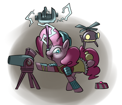 Size: 789x680 | Tagged: safe, artist:metal-kitty, pinkie pie, g4, crossover, engineer, female, guild wars 2, solo, video game