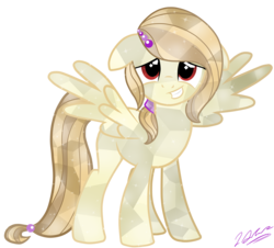 Size: 6628x5984 | Tagged: safe, artist:tsand106, oc, oc only, oc:alice goldenfeather, crystal pegasus, absurd resolution, crystallized, simple background, solo, transparent background, vector