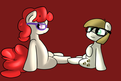 Size: 3000x2000 | Tagged: safe, artist:nimitea, twist, zippoorwhill, g4, filly, glasses, high res, simple background