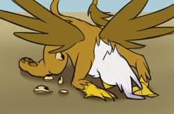 Size: 1280x840 | Tagged: artist needed, safe, gilda, griffon, g4, the lost treasure of griffonstone, food, griffon scone