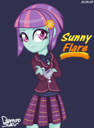 Size: 956x1308 | Tagged: safe, artist:mlp-mckenna-starling, sunny flare, equestria girls, g4, my little pony equestria girls: friendship games, female, looking at you, solo