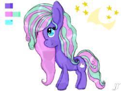 Size: 800x600 | Tagged: safe, artist:silver thread, oc, oc only, oc:lucid dream, crystal pony, pony, female, filly, reference sheet, solo