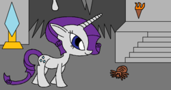 Size: 1205x635 | Tagged: safe, artist:killerbug2357, rarity, spider, g4, 1000 hours in ms paint, female, ms paint, solo