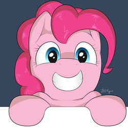 Size: 1280x1280 | Tagged: safe, artist:flufgun, pinkie pie, g4, big smile, female, solo