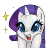 Size: 100x100 | Tagged: safe, artist:pohwaran, rarity, g4, animated, cute, female, icon, raribetes, simple background, solo, sparkles, transparent background
