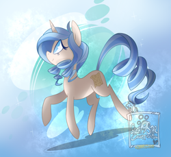Size: 1315x1204 | Tagged: safe, artist:great9star, oc, oc only, oc:opuscule antiquity, pony, unicorn, abstract background, female, mare, solo