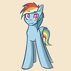 Size: 500x500 | Tagged: safe, artist:kuri_art, rainbow dash, g4, female, looking at you, smiling, solo