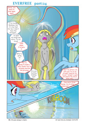 Size: 6611x9344 | Tagged: safe, artist:jeremy3, derpy hooves, rainbow dash, pegasus, pony, comic:everfree, g4, absurd resolution, comic, female, mare, sonic boom