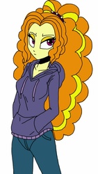 Size: 600x1067 | Tagged: safe, artist:miracle32, adagio dazzle, equestria girls, g4, clothes, female, hoodie, simple background, solo