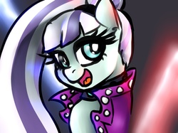 Size: 750x561 | Tagged: safe, artist:whale, coloratura, g4, the mane attraction, countess coloratura, female, smiling, solo