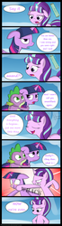 Size: 1700x6150 | Tagged: safe, artist:pandramodo, spike, starlight glimmer, twilight sparkle, alicorn, pony, g4, the cutie re-mark, abuse, alternate ending, bad end, broken teeth, comic, derp, female, gap teeth, knock out, mare, parchment, punch, this will end in timeline distortion, twilight sparkle (alicorn), twilybuse, uh oh, what really happened