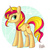 Size: 900x900 | Tagged: safe, artist:heu-hey, sunset shimmer, pony, unicorn, g4, alternate hairstyle, female, smiling, solo