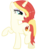 Size: 679x789 | Tagged: safe, artist:exylink, crack shipping, offspring, parent:prince blueblood, parent:sunset shimmer, solo