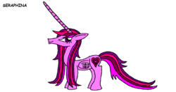 Size: 1206x637 | Tagged: safe, artist:killerbug2357, oc, oc only, oc:seraphina, alicorn, pony, 1000 hours in ms paint, alicorn oc, ms paint, solo