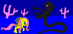 Size: 2150x1006 | Tagged: safe, artist:killerbug2357, fluttershy, g4, 1000 hours in ms paint, fight, ms paint