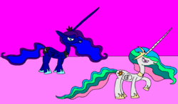 Size: 1894x1110 | Tagged: safe, artist:killerbug2357, princess celestia, princess luna, g4, 1000 hours in ms paint, ms paint