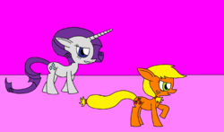 Size: 1894x1110 | Tagged: safe, artist:killerbug2357, applejack, rarity, g4, 1000 hours in ms paint, ms paint