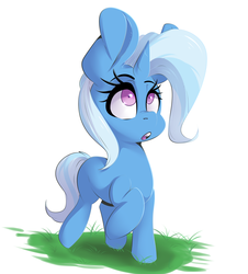 Size: 2645x2922 | Tagged: safe, artist:sourspot, trixie, pony, unicorn, g4, cute, female, filly, high res, mare, simple background, solo