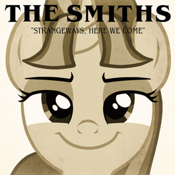 Size: 1584x1576 | Tagged: safe, artist:akakun, artist:crucifythewolf, starlight glimmer, g4, album cover, lidded eyes, looking at you, parody, s5 starlight, simple background, smiling, smirk, smug, smuglight glimmer, solo, text, the smiths, vector, white background