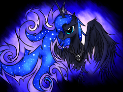 Size: 1024x768 | Tagged: safe, artist:cesarelrojas1, artist:moonofsouls, princess luna, g4, female, solo