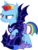 Size: 4544x6000 | Tagged: safe, artist:magister39, rainbow dash, bat pony, pony, g4, the cutie re-mark, absurd resolution, alternate hairstyle, alternate timeline, armor, bat ponified, ear tufts, female, helmet, mare, mohawk, night guard, night guard dash, nightmare takeover timeline, race swap, rainbowbat, short hair, simple background, solo, transparent background, vector