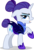 Size: 3447x5000 | Tagged: safe, artist:xebck, rarity, g4, the cutie re-mark, absurd resolution, alternate hairstyle, alternate timeline, clothes, female, night maid rarity, nightmare takeover timeline, open mouth, raised hoof, simple background, solo, transparent background, vector